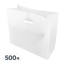 베스트팩 HD 무지 비닐 쇼핑백 소 23 x 12 x 35 cm, 화이트, 500개