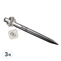 CRICRI 스와로브스키 크리스탈 선물용 볼펜 B1193, 실버, 3개