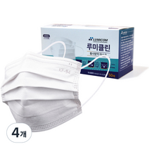 루미컴 루미클린 덴탈형 황사방역 마스크 대형 KF94, 50개입, 4개, 화이트