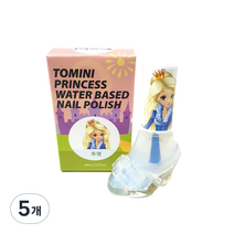 프린세스 비건 수성 매니큐어, 투명, 5개