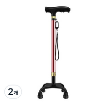 선빛 맥컬리 큰다리 지팡이, 레드, 2개