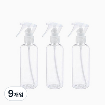병도매닷컴 DT200 투명 건스프레이 용기, 투명캡, 9개입