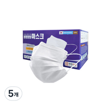 MB필터 일회용 덴탈마스크 성인용 개별포장 화이트, 50매입, 5개