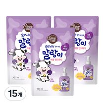 샤워메이트 말랑이 버블 핸드워시 블루베리 리필, 450ml, 15개