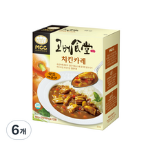 고베식당 치킨카레 약간매운맛, 6개, 160g
