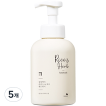 살림백서 라이스 앤 허브 핸드워시 딥그린시더우드, 5개, 500ml