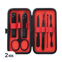 정원전산 손톱깎이 7종 세트 JWN-07B, 블랙, 2세트