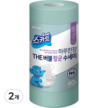 스카트 THE 버블 수세미, 민트그린, 40매입, 2개