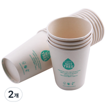 PLA 코팅 사탕수수 종이컵 360ml, 25개입, 2개