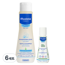무스텔라 젠틀 샴푸 200ml + 노-린스 클렌징 워터 50ml 세트, 6세트