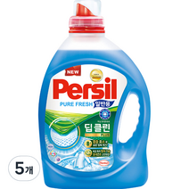 퍼실 딥클린 플러스 퓨어프레쉬 일반용 액상세제 본품, 5개, 2.7L