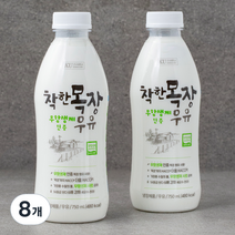 건국유업 무항생제 인증 착한목장 우유, 750ml, 8개