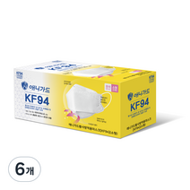 애니가드 고리형 뉴황사 방역용 마스크 소형 KF94, 25개입, 6개, 흰색
