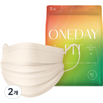 CLA 원데이핏 라이트 패키지 일회용 컬러 중형 마스크 성인용, 50개입, 2개, 스킨베이지