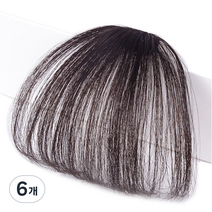 레인보우 앞머리 스타일링 부분가발 스타일 A, 자연갈색, 6개