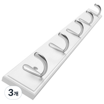 영그린 5구 대나무 벽 옷걸이, 화이트, 3개