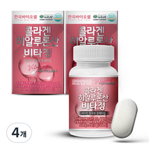 한국바이오셀 콜라겐 히알루론산 비타정, 60정, 4개