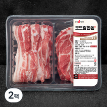 도드람 한돈 삼겹살 500g 목심 500g 반반팩 구이용 (냉장), 1kg, 2팩