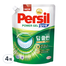 퍼실 딥클린 파워젤 일반용 액상세제 리필, 2L, 4개