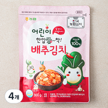 한국농협김치 어린이 한입애착 배추김치, 300g, 4개