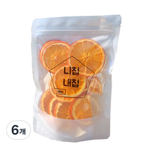 자연푸드팜 니칩내칩 대용량 건조 과일칩 오렌지, 40g, 6개
