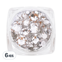 스와로브스키 네일 풀스톤 52p 세트 ss3-ss30, 크리스탈, 6세트