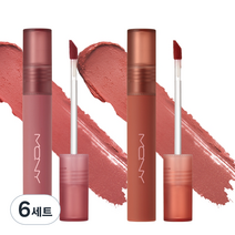맥퀸뉴욕 베이크드 벨벳 틴트 4g x 2종, 5 베이크드 피치, 6 베이크드 살구, 6세트