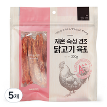원더푸드 반려동물 저온숙성 건조 육포 300g, 5개, 닭고기