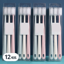 쁘띠마인 나노 마카롱 패밀리 삼색 칫솔 3종 세트, 12세트, 3개
