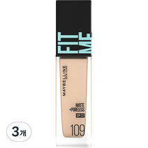 메이블린 핏미 파운데이션 레노 30ml, 109호 라이트아이보리, 3개