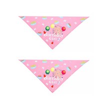 마켓에이 반려동물 생일파티 스카프 2p, 핑크