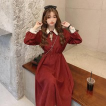 해피리빙 무지무지 요조숙녀 플레어 롱 원피스