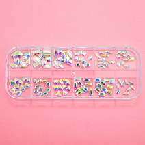 네일은재료빨 12칸 조각 큐빅 풀스톤 세트 120p, 1세트, ab A