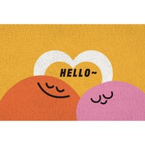 마이데일리 귀여운 캐릭터 스마일 현관 침실 발매트 카페트, D