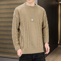 남성용 꽈배기패턴 니트스웨터