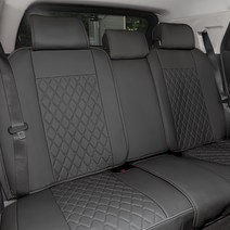 대한오토모빌 차량용 뒷자석 가죽 풀 커버 세트 RBS-DH-DCCU, 프리미엄 블랙, 1세트