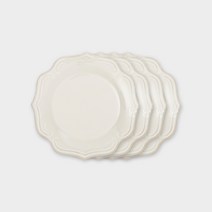 쓰임 스테이블 접시 화이트 중, 4개, 단품