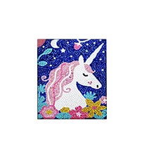 케이엠엘리 3D 샤이닝 보석십자수 15 x 20 cm DIY 키트, 핑크사슴, 1세트