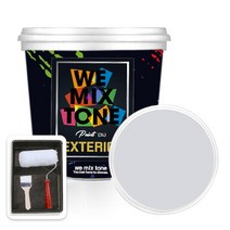 WEMIXTONE 외부용 EXTERIOR 페인트 3L + 붓 + 로울러 + 트레이 세트, WMT0253P01(페인트)