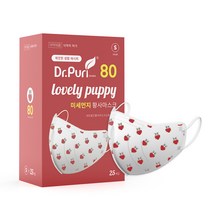 닥터퓨리 네오쉴드 황사마스크 하트 캐릭터 소형 KF80, 러블리 퍼피, 1개, 25개입