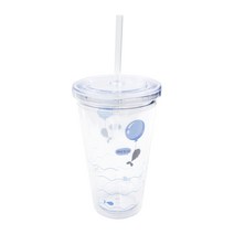 언더더씨 투명 빨대컵, 혼합색상, 500ml
