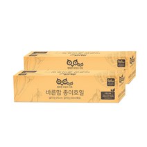 행복한부엉이가족 바른맘 종이호일 롤타입 25cm x 50m, 2개