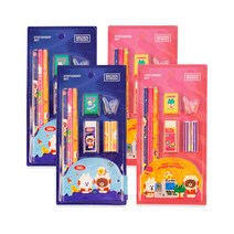 라인프렌즈 필통연필문구 세트, 랜덤발송, 4세트