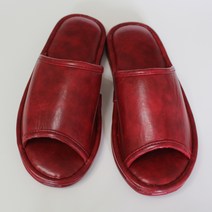 엠제이트레이딩 고급인조가죽 아넬로 실내화, 레드