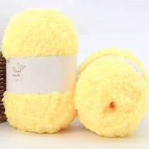 위튼 타올 뜨개질 목도리만들기 DIY 털실, 옐로우, 3개