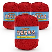 필립섬유 쎄비 인견 튜브사 뜨개실 90g x 4p, 610 빨강