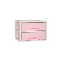 리빙스마일 베이비 서랍장 일반 2단, 핑크