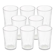 엔에프락 트라이탄 깨지지 않아 오래 쓰는 컵 트위스트 310ml, 투명, 8개