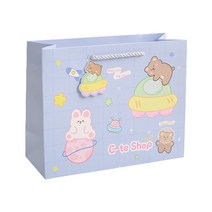 마켓감성 큐티 페이퍼 기프트백 12p, 블루래빗