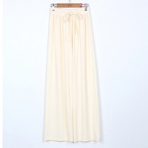 빼빼 여성용 스트링허리밴딩 골지 와이드 팬츠